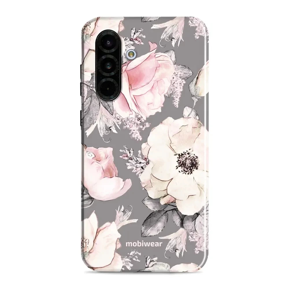 Handyhülle für Galaxy A36 5G, Mobiwear Elite Pro, Rosa-Blumig