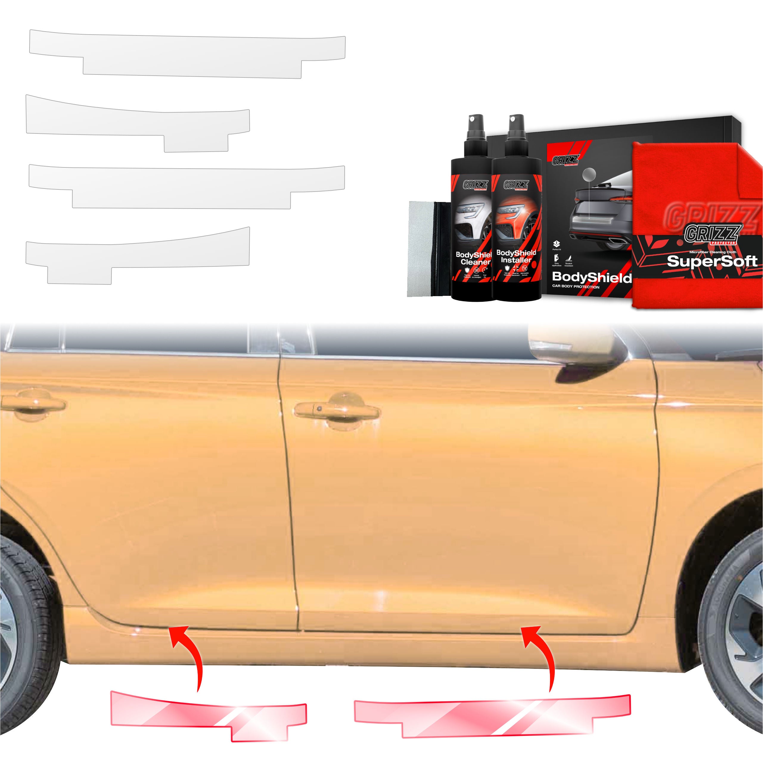 4in1 Schutzfolie Grizz Protector für Schweller - Suzuki Swift (2024-2026)