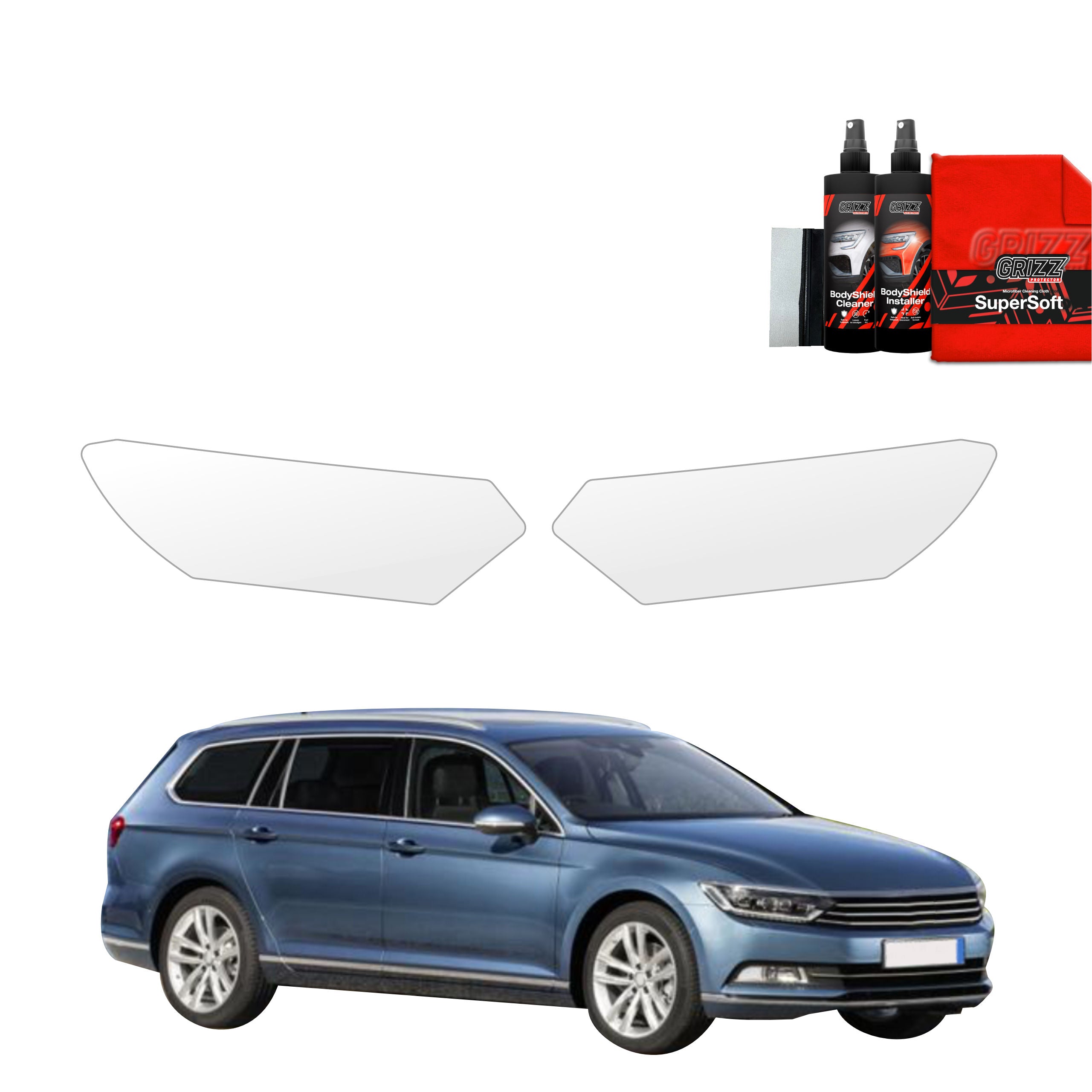 2in1 Schutzfolie Grizz Protector für Scheinwerfer - Volkswagen Passat B8 Kombi (2014-2022)