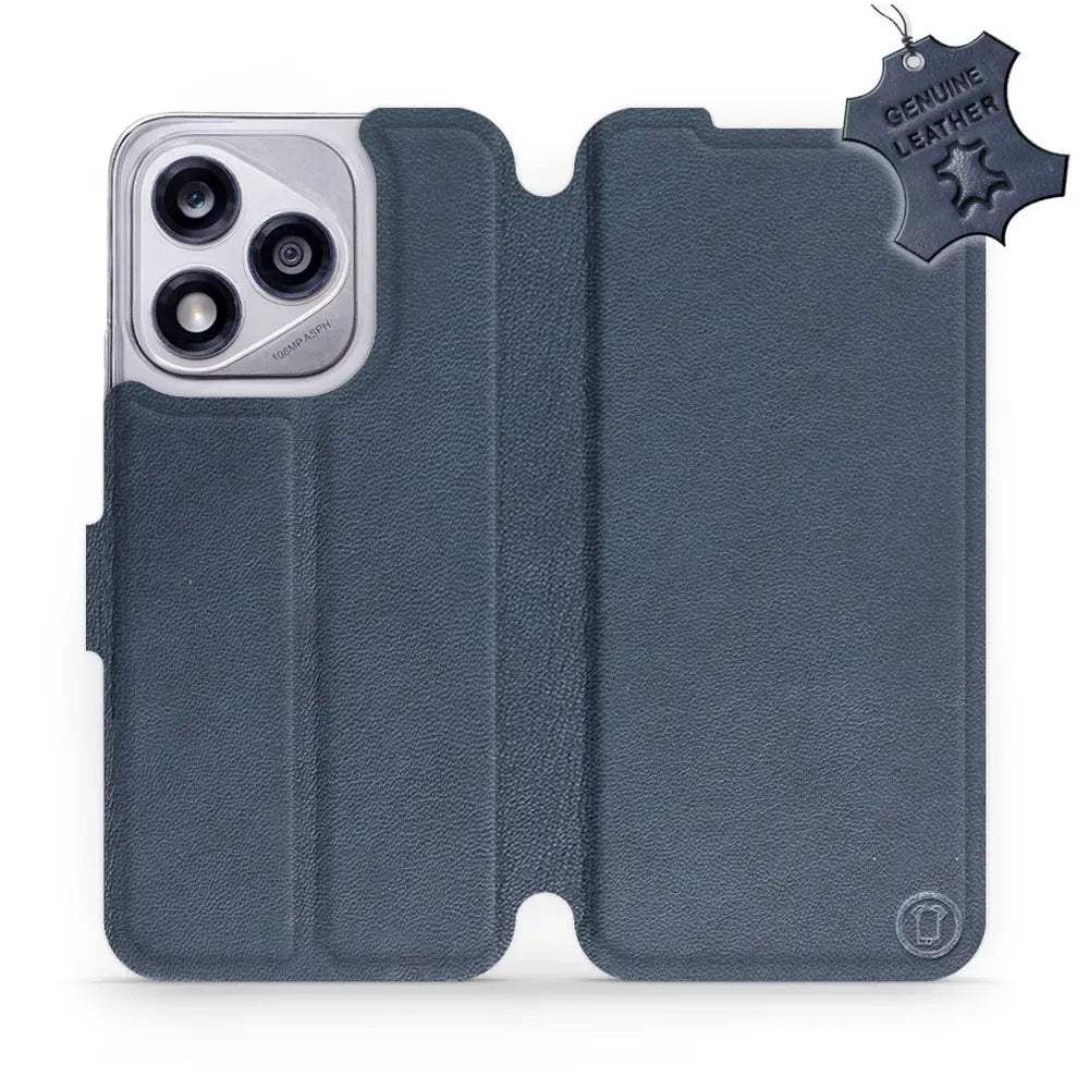 Echtleder Handyhülle für Honor 400 Lite 5G, Mobiwear Leather, Dunkelblau