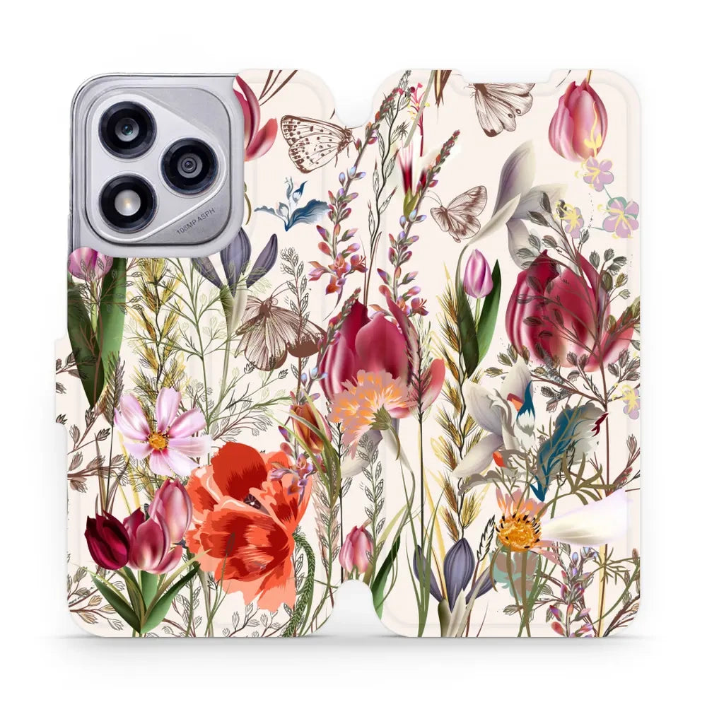 Handyhülle mit klappe für Honor 400 Lite 5G, Mobiwear Book, Blumenstrauß