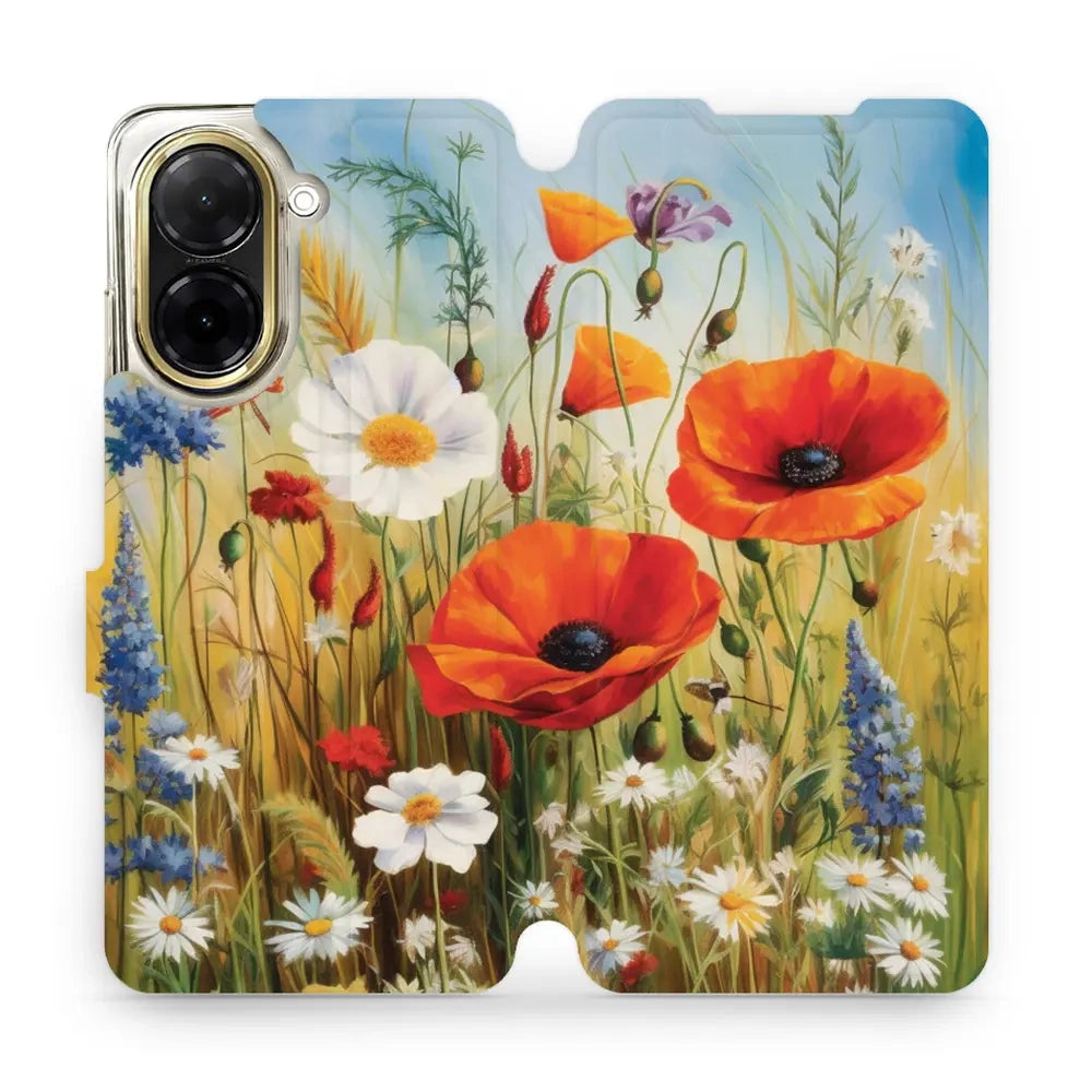 Handyhülle mit klappe für Xiaomi Redmi A5 4G, Mobiwear Book, Wiesenblumen