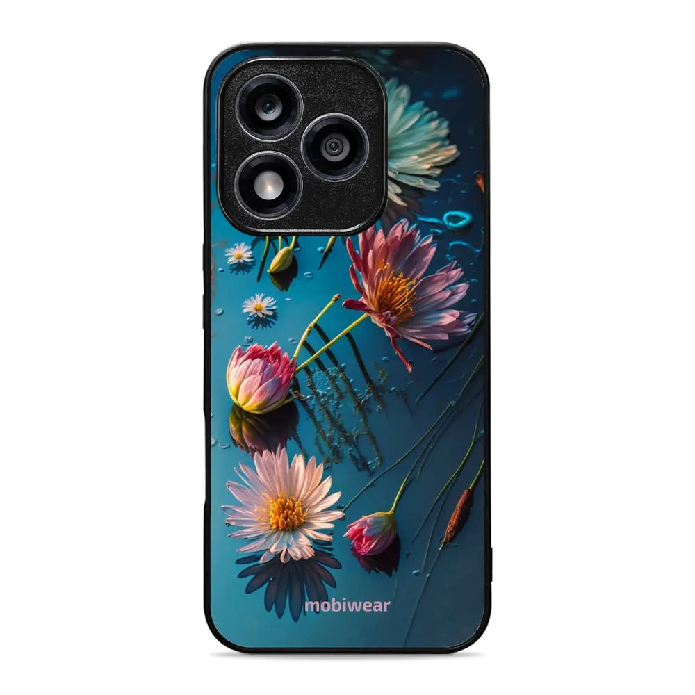Handyhülle für Honor 400 Lite 5G, Mobiwear Glossy Case, Blau-Blumig