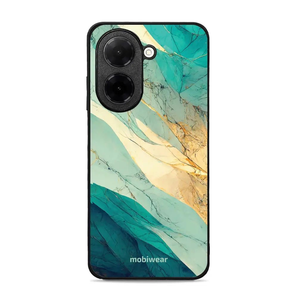 Handyhülle für Xiaomi Redmi A5 4G, Mobiwear Glossy Case, Türkis-Marmor