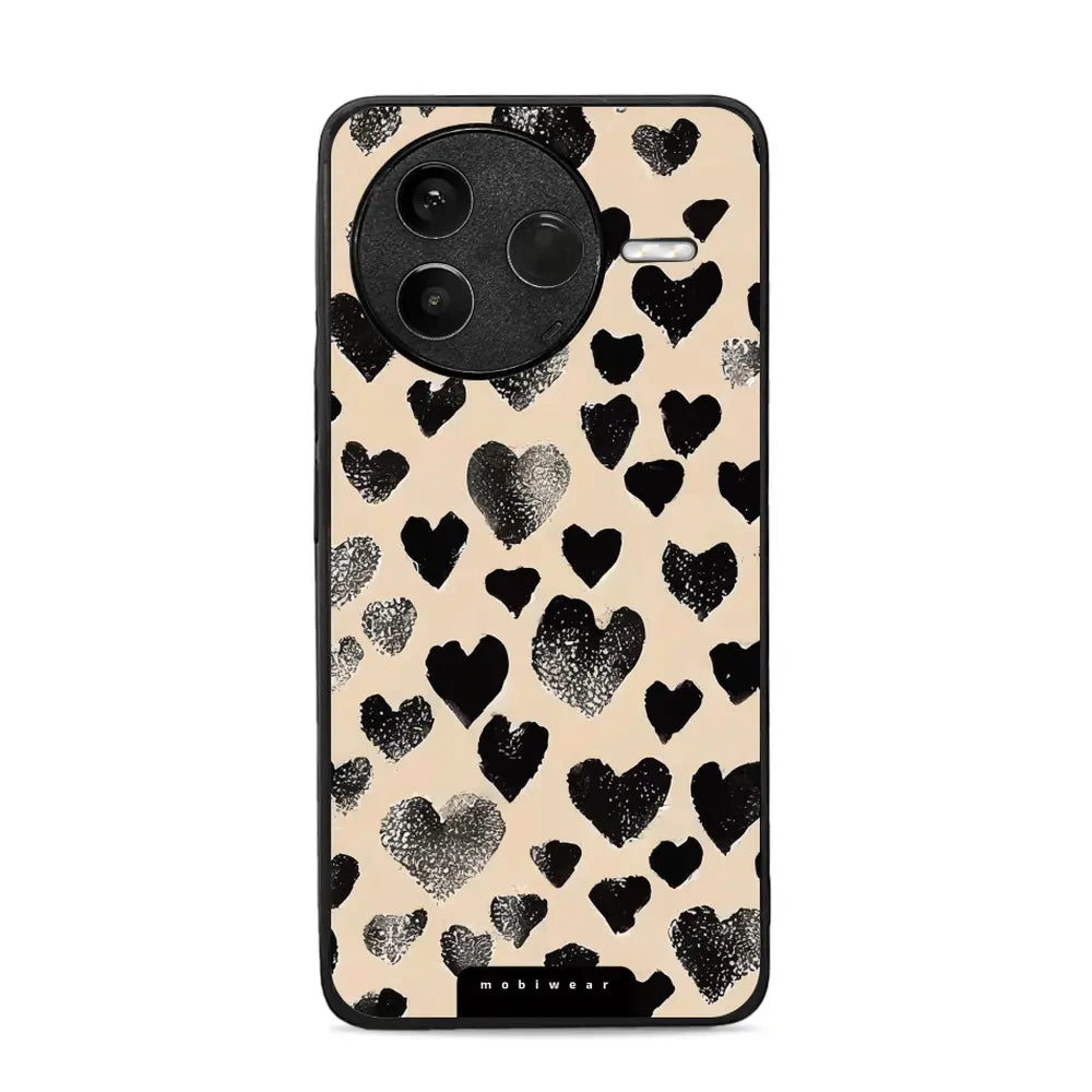 Handyhülle für Xiaomi POCO F7 Pro, Mobiwear Glossy Case, Beige Liebe