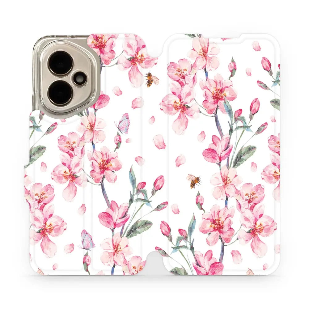 Handyhülle mit klappe für Honor 400 5G, Mobiwear Book, Rosa Frühling