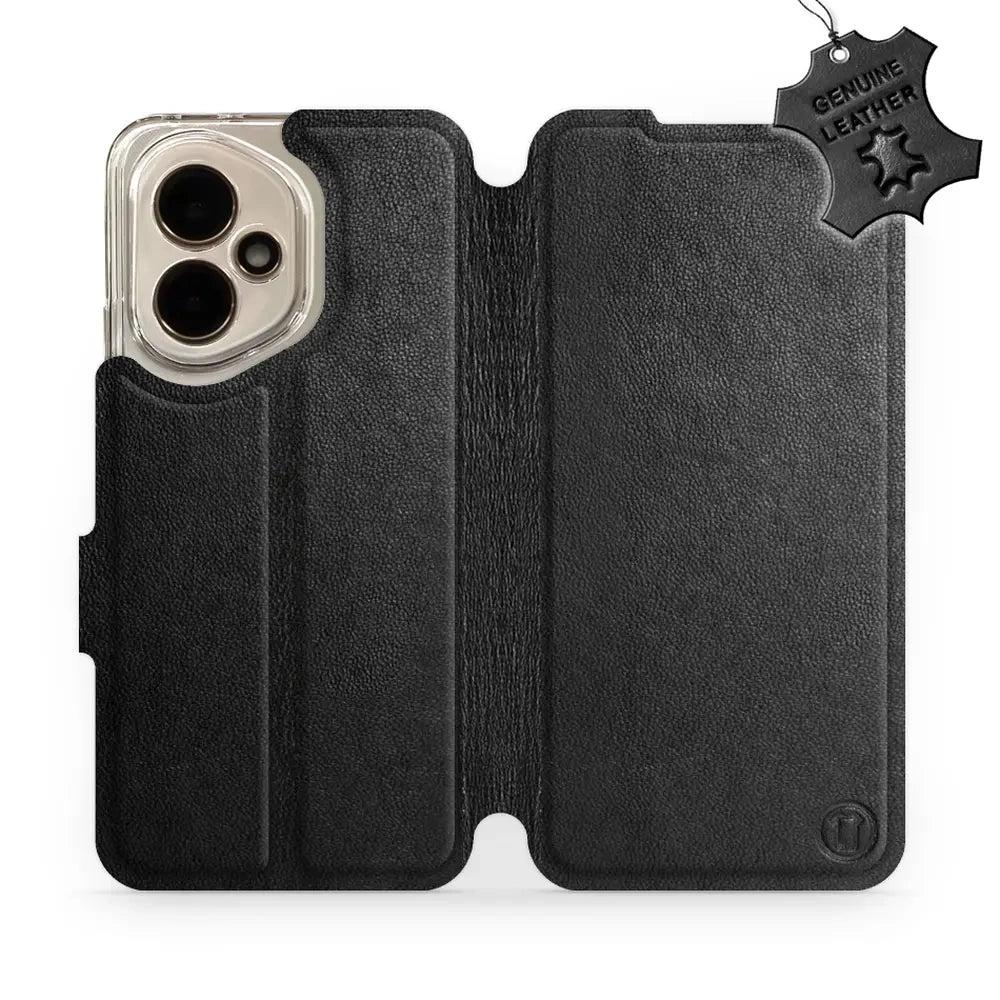 Echtleder Handyhülle für Honor 400 5G, Mobiwear Leather, Schwarz