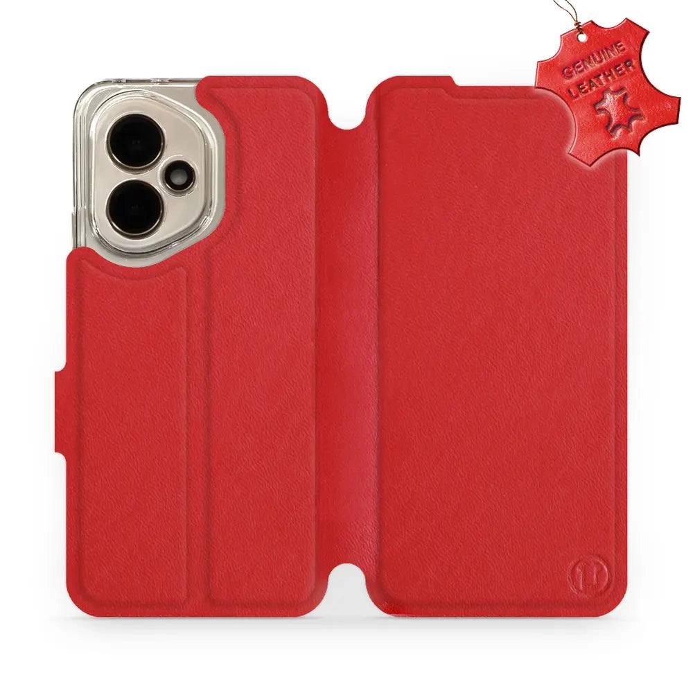 Echtleder Handyhülle für Honor 400 5G, Mobiwear Leather, Rot