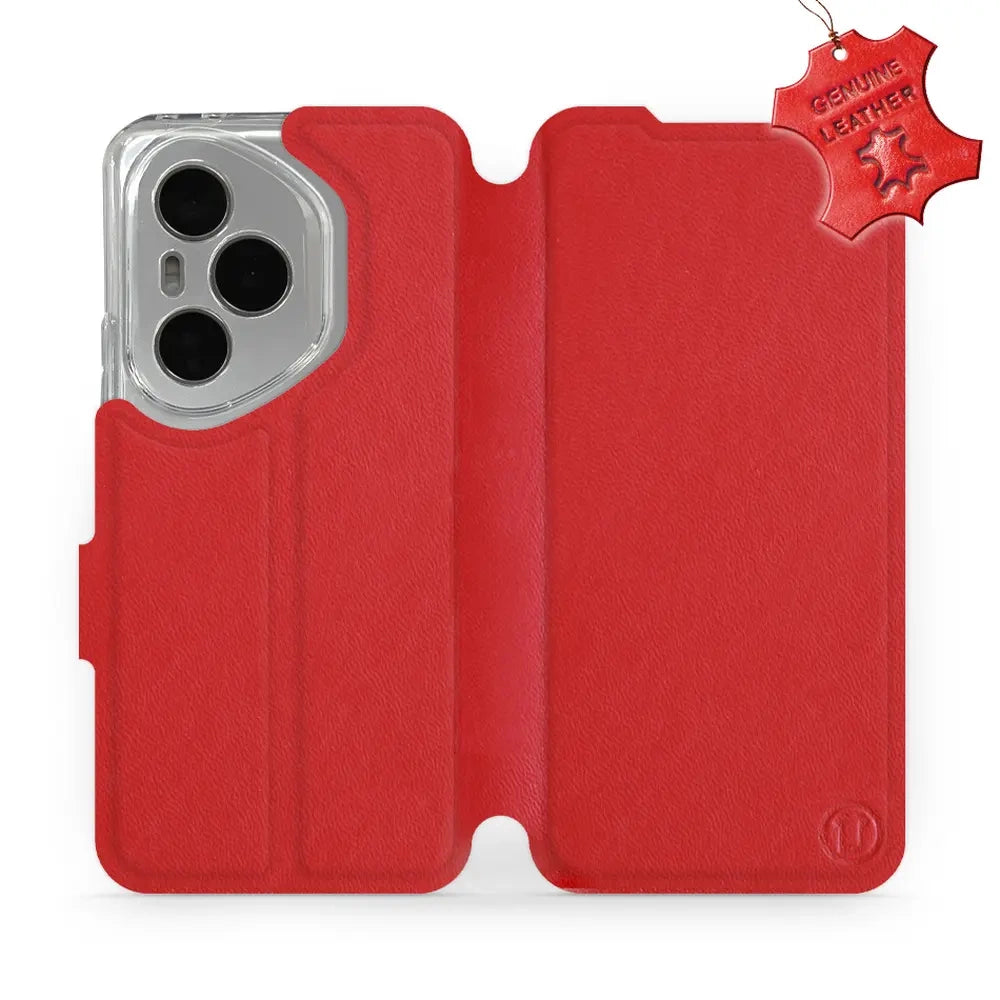 Echtleder Handyhülle für Honor 400 Pro 5G, Mobiwear Leather, Rot