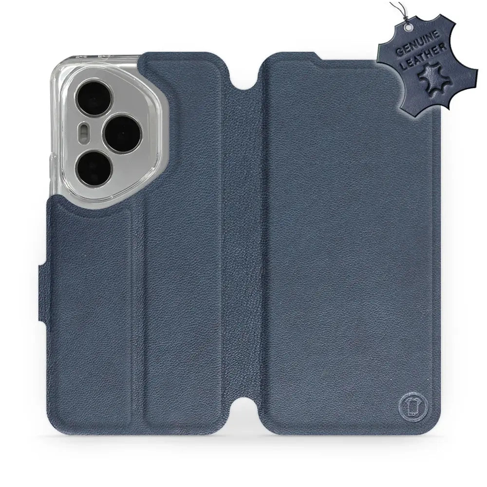 Echtleder Handyhülle für Honor 400 Pro 5G, Mobiwear Leather, Dunkelblau