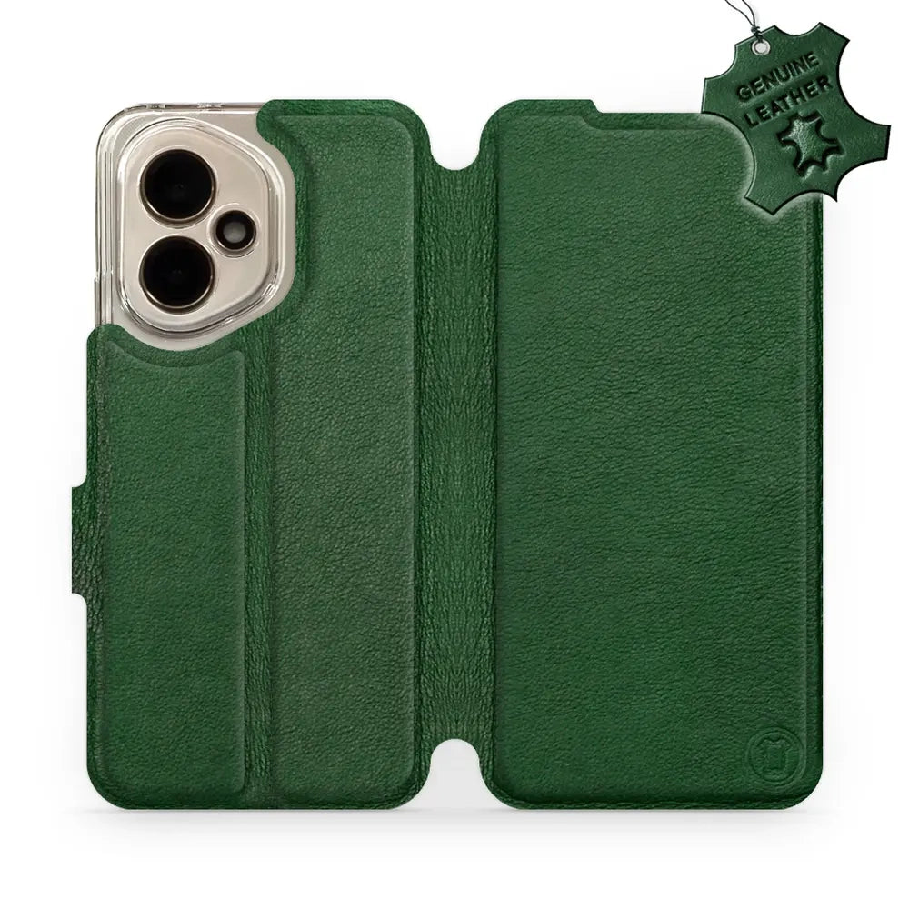 Echtleder Handyhülle für Honor 400 5G, Mobiwear Leather, Grün