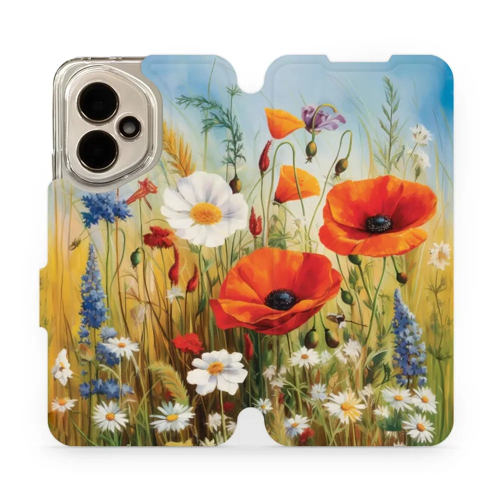 Handyhülle mit klappe für Honor 400 5G, Mobiwear Book, Wiesenblumen
