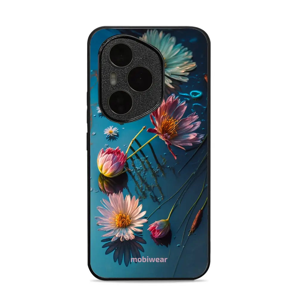 Handyhülle für Honor 400 Pro 5G, Mobiwear Glossy Case, Blau-Blumig