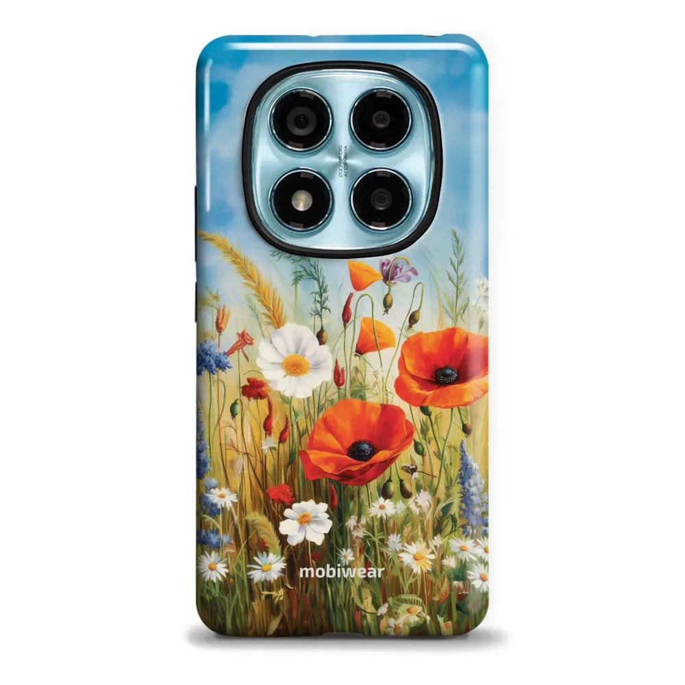 Handyhülle für Xiaomi Redmi Note 14 Pro 4G, Mobiwear Elite Pro, Wiesenblumen