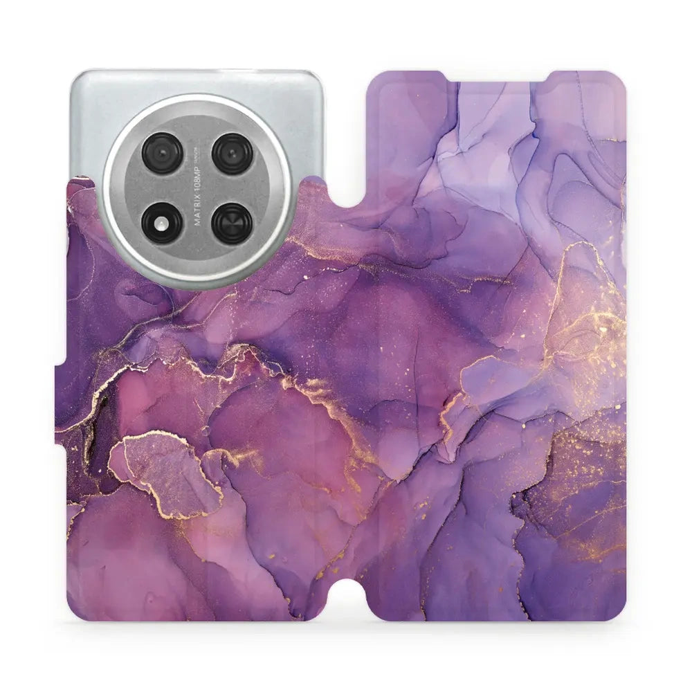 Handyhülle mit klappe für Honor Magic7 Lite, Mobiwear Book, Violett