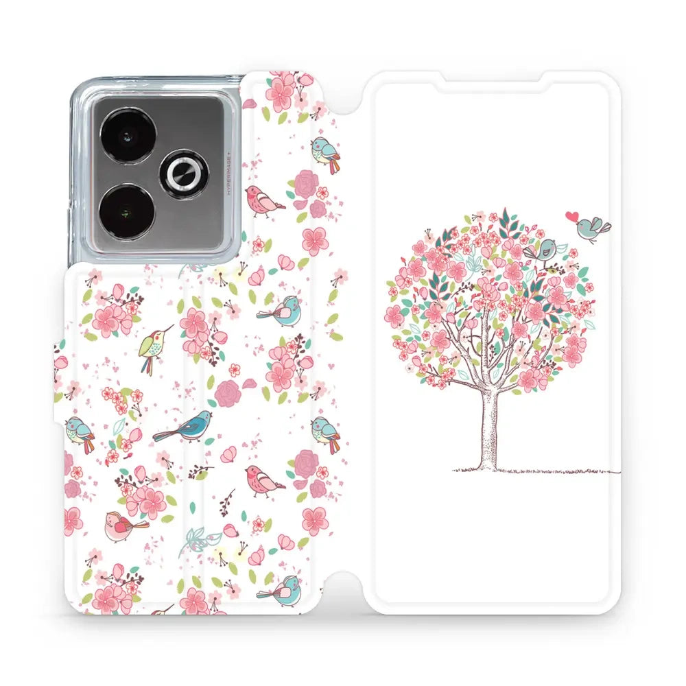 Handyhülle mit klappe für Realme GT 7T, Mobiwear Book, Rosa Hain