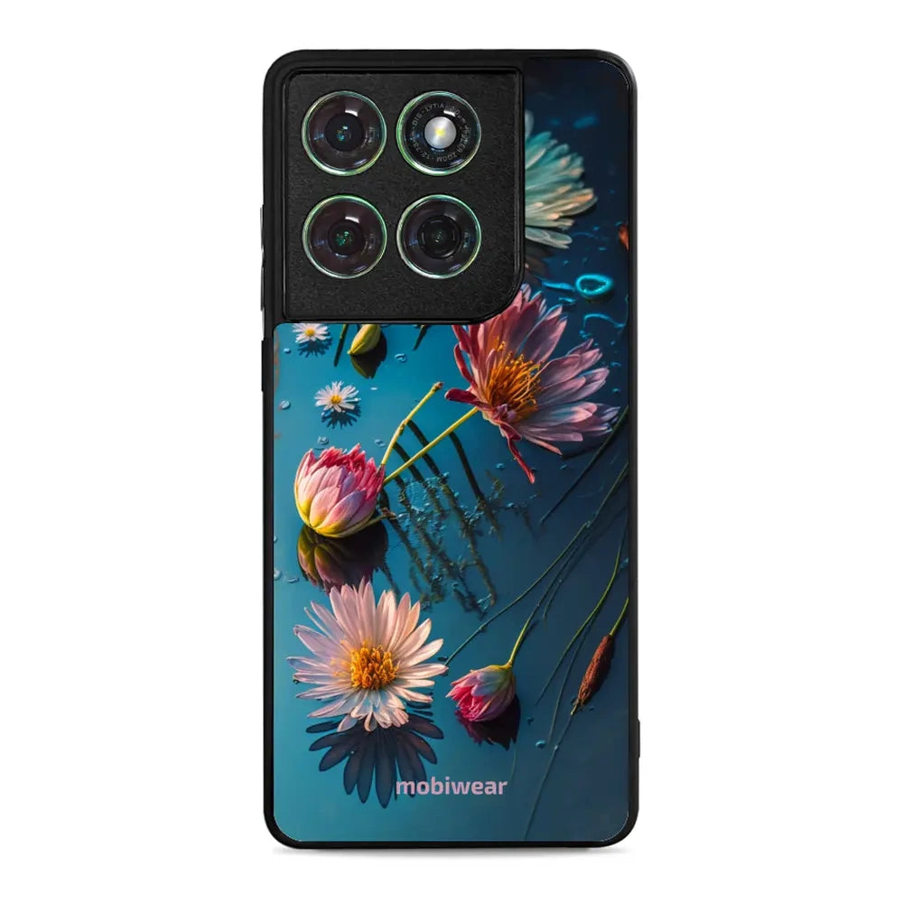Handyhülle für Motorola Edge 60, Mobiwear Glossy Case, Blau-Blumig