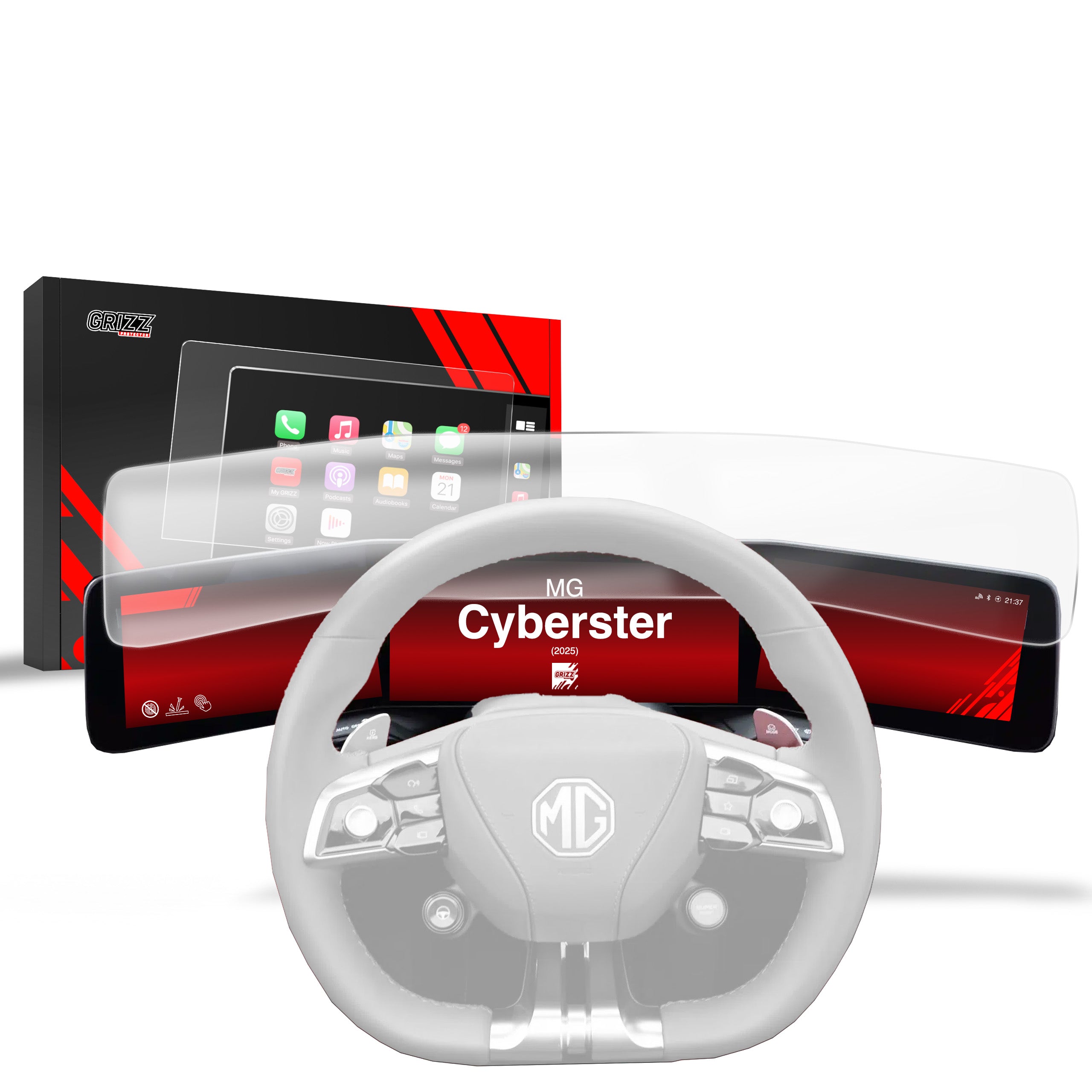 Matte Autodisplayfolie für MG Cyberster (2025-2026), Grizz Protector