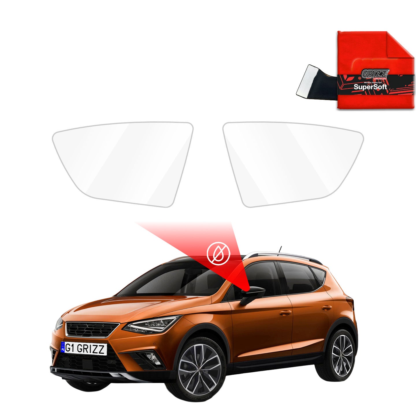 Regenschutzfolie Grizz Protector für Außenspiegel - Seat Arona (2017-2022)