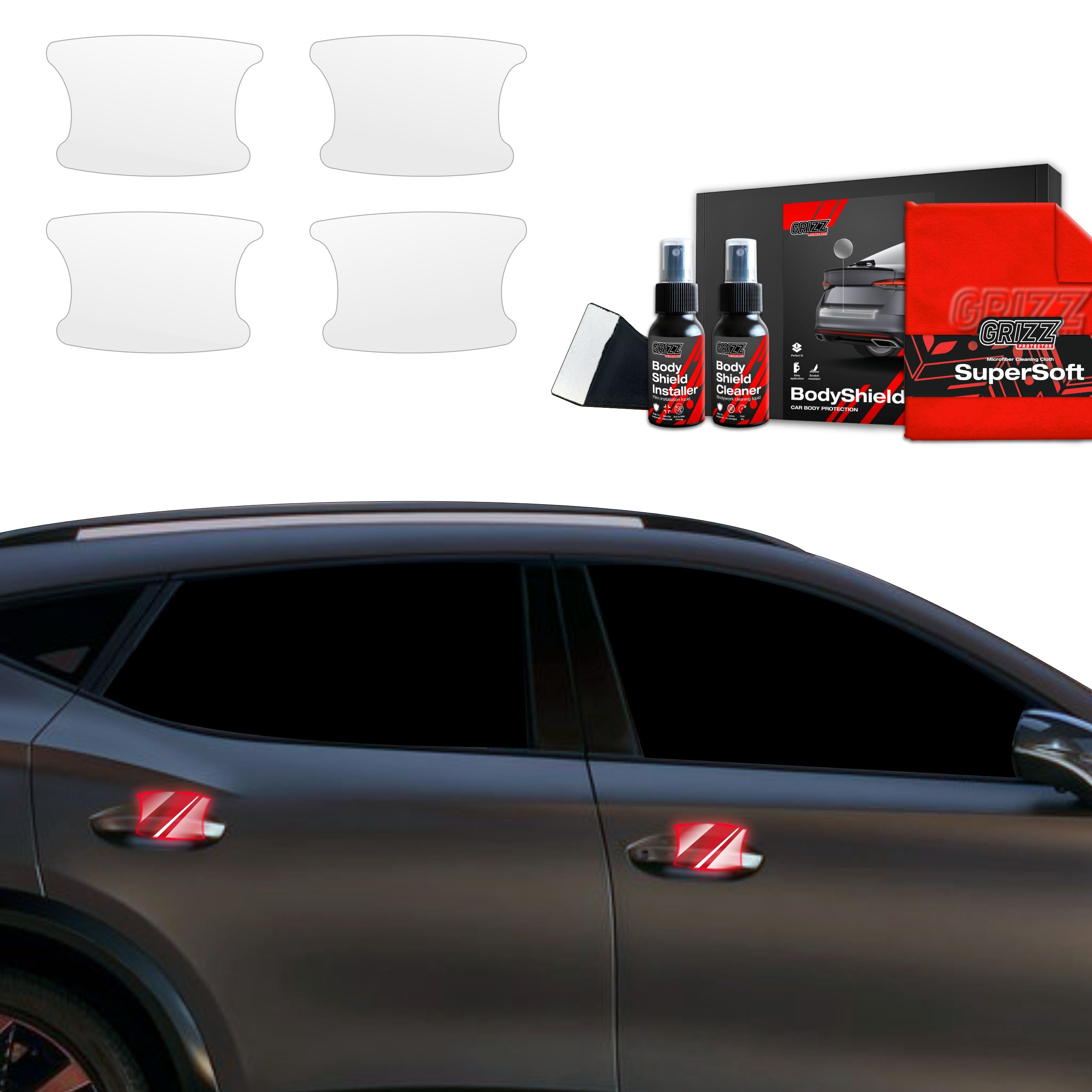 4in1 Schutzfolie Grizz Protector für Türgriffmulden - Cupra Formentor Facelift (2024-2026)