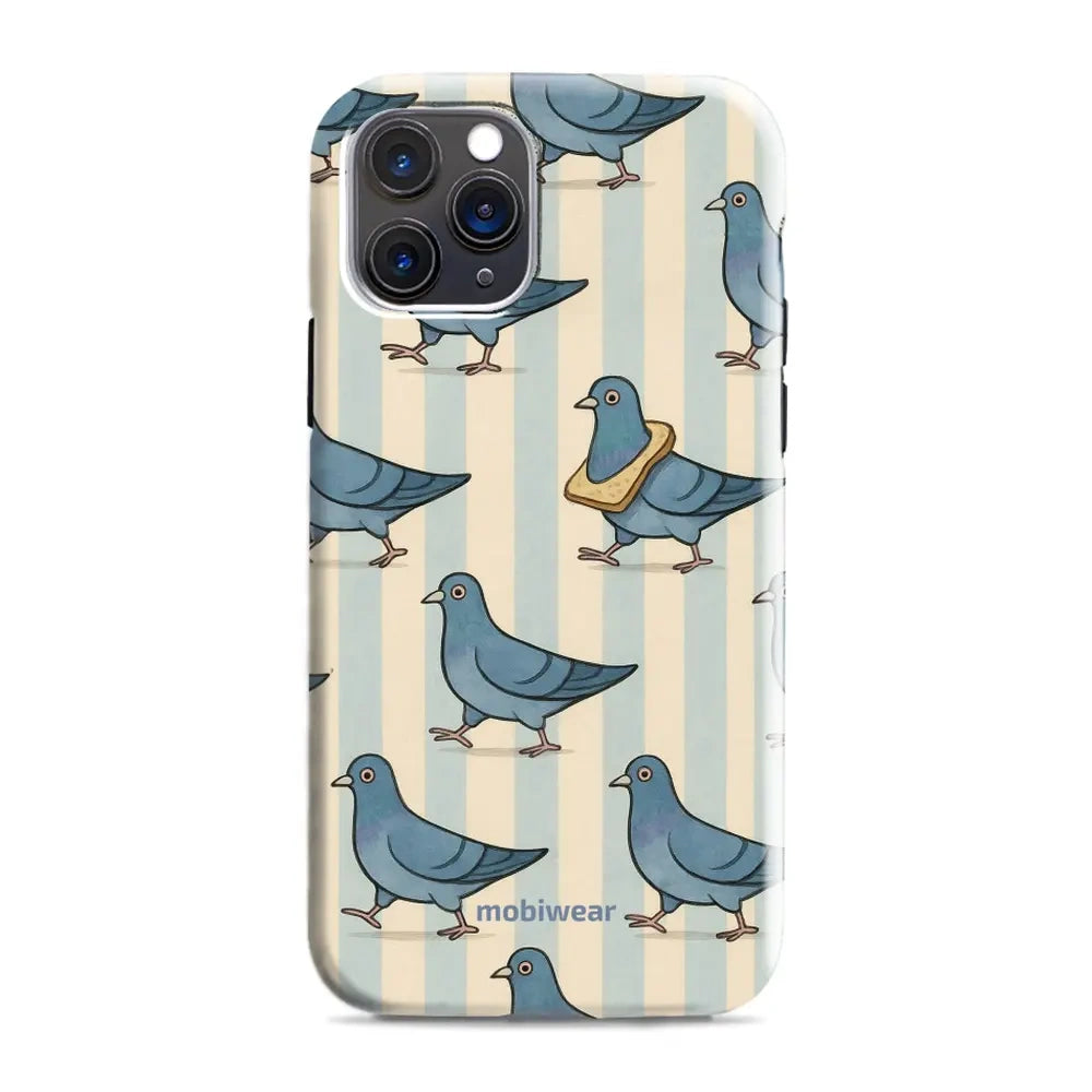 Handyhülle für iPhone 11 Pro Max, Mobiwear Elite Pro, Blaue Tauben