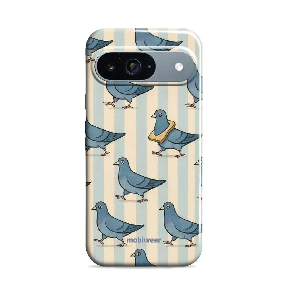Handyhülle für Google Pixel 9 Pro, Mobiwear Elite Pro, Blaue Tauben