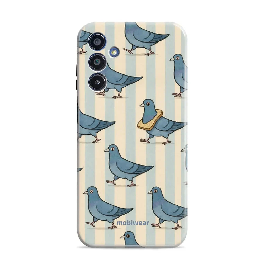Handyhülle für Galaxy A15 4G, Mobiwear Elite Pro, Blaue Tauben