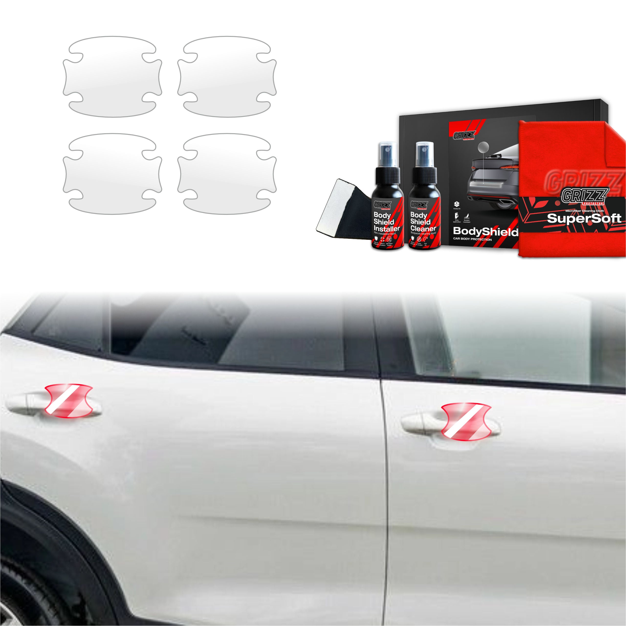4in1 Schutzfolie Grizz Protector für Türgriffmulden - Kia Stonic (2020-2026)