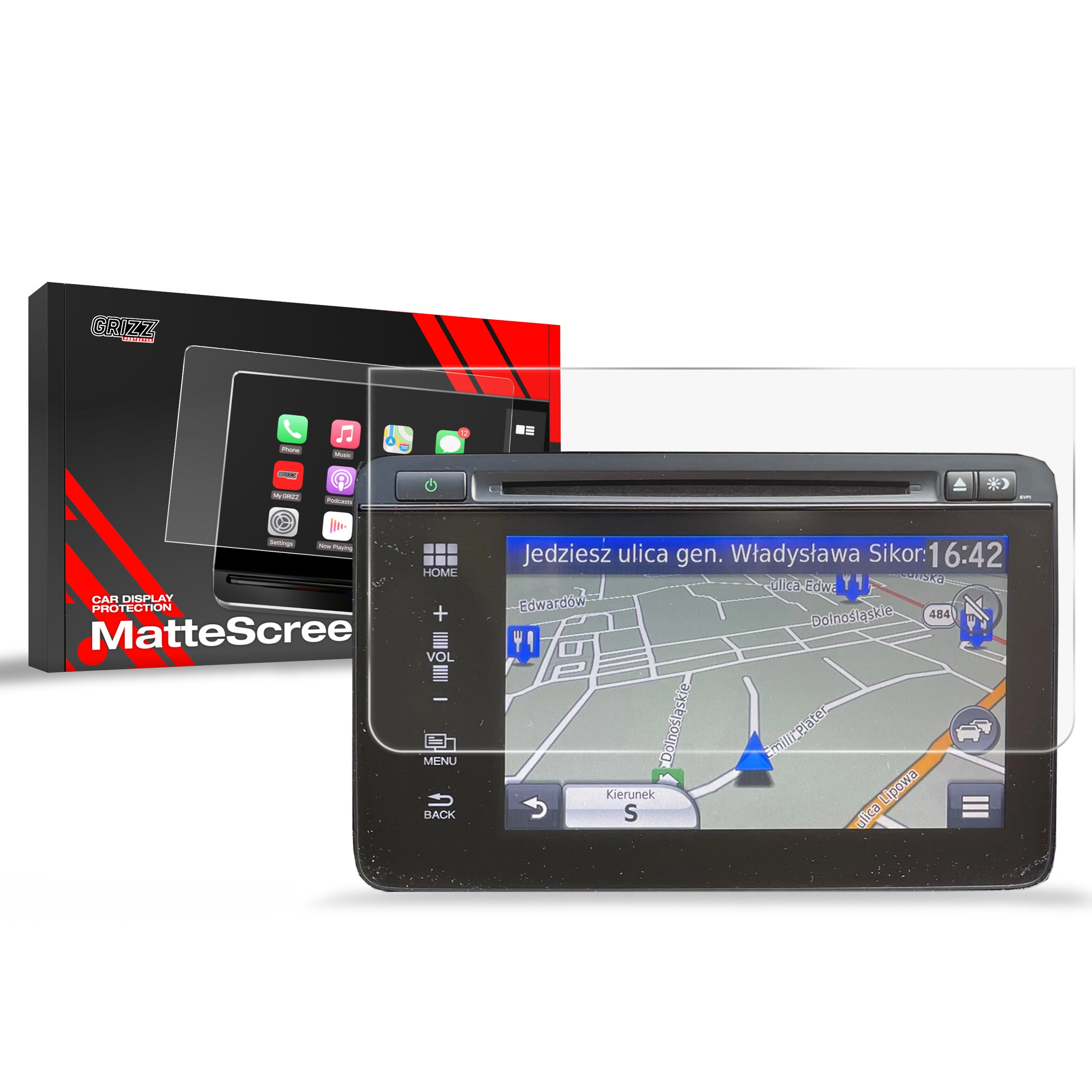 Matte Autodisplayfolie für Honda HR-V 2 (2013-2021), Grizz Protector