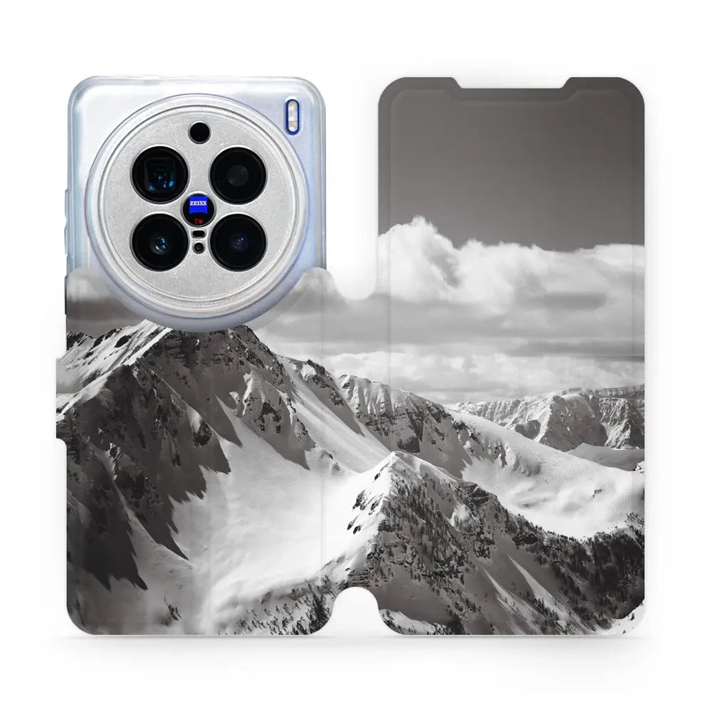 Handyhülle mit klappe für Vivo X200 Pro, Mobiwear Book, Berggipfel
