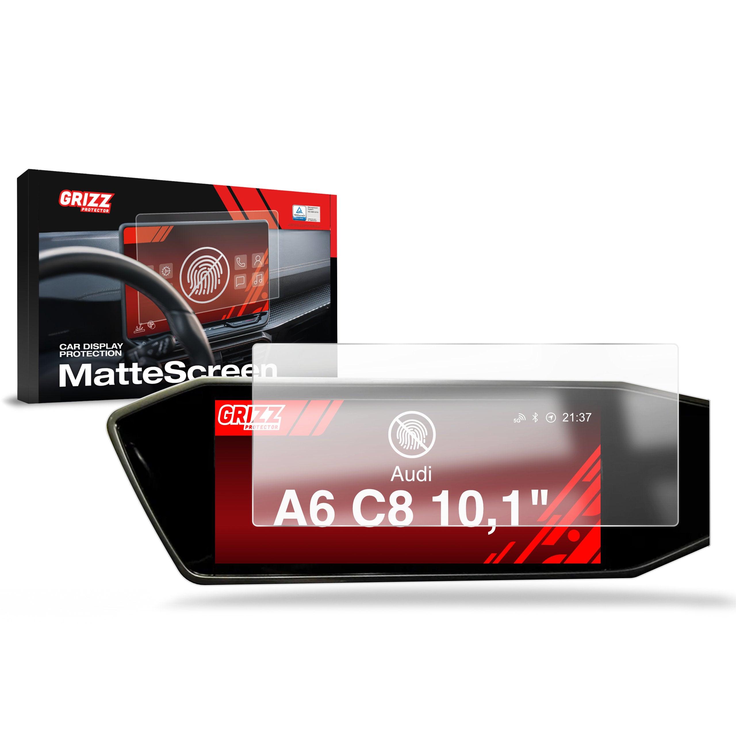 Matte Autodisplayfolie für Audi A6 C8 (2018-2024), Grizz Protector