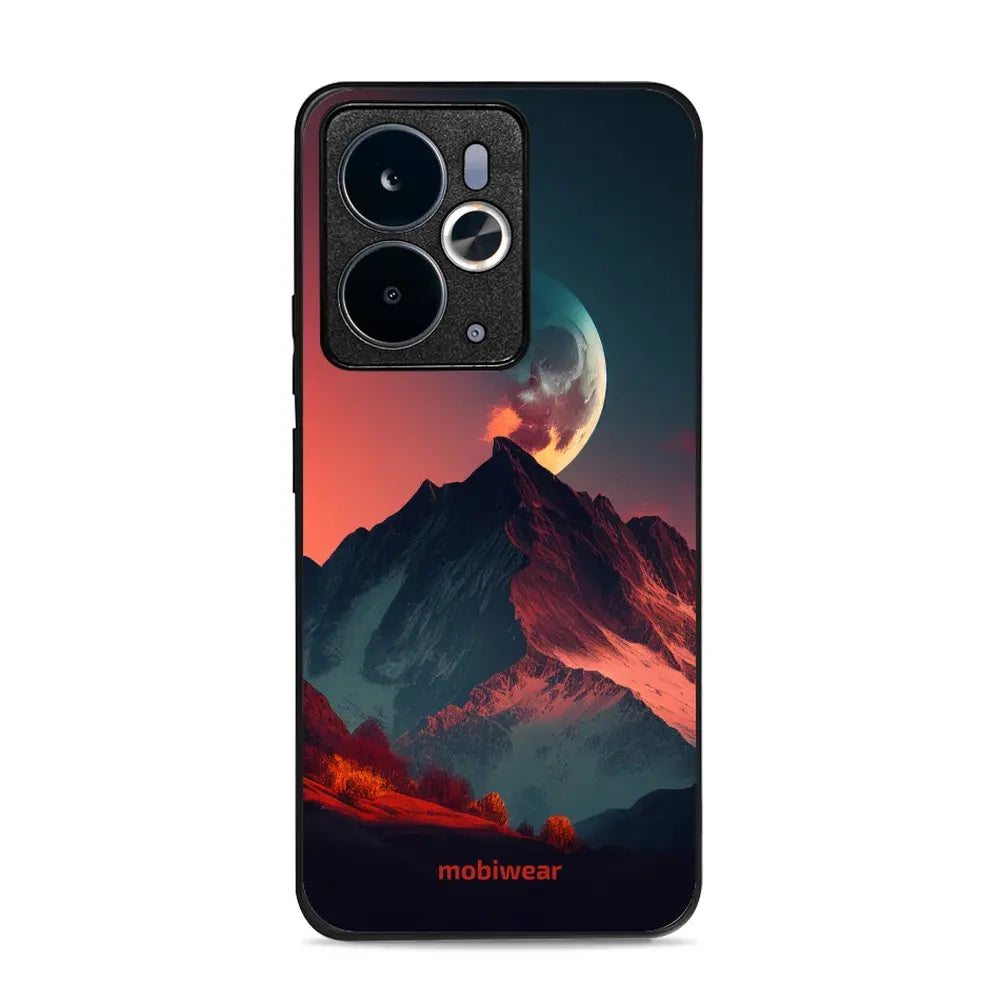 Handyhülle für Realme 14T 5G, Mobiwear Glossy Case, Gebirgsdämmerung