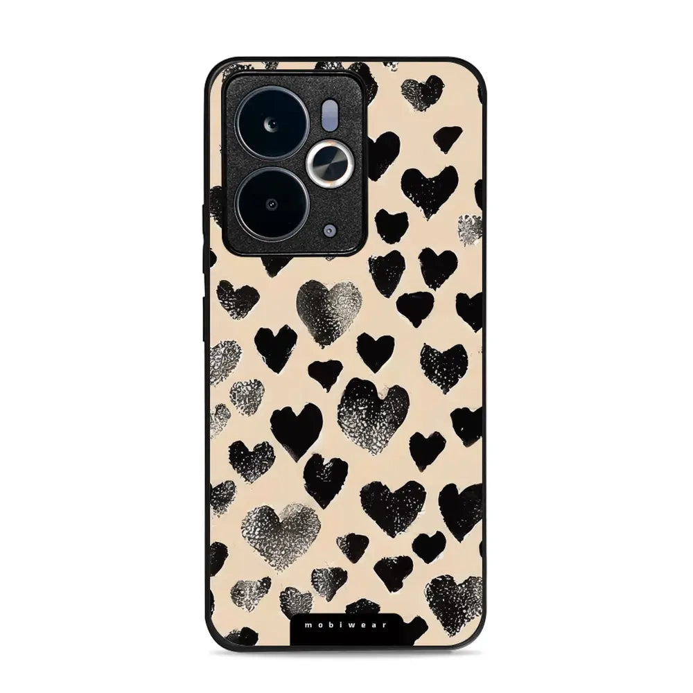 Handyhülle für Realme 14T 5G, Mobiwear Glossy Case, Beige Liebe