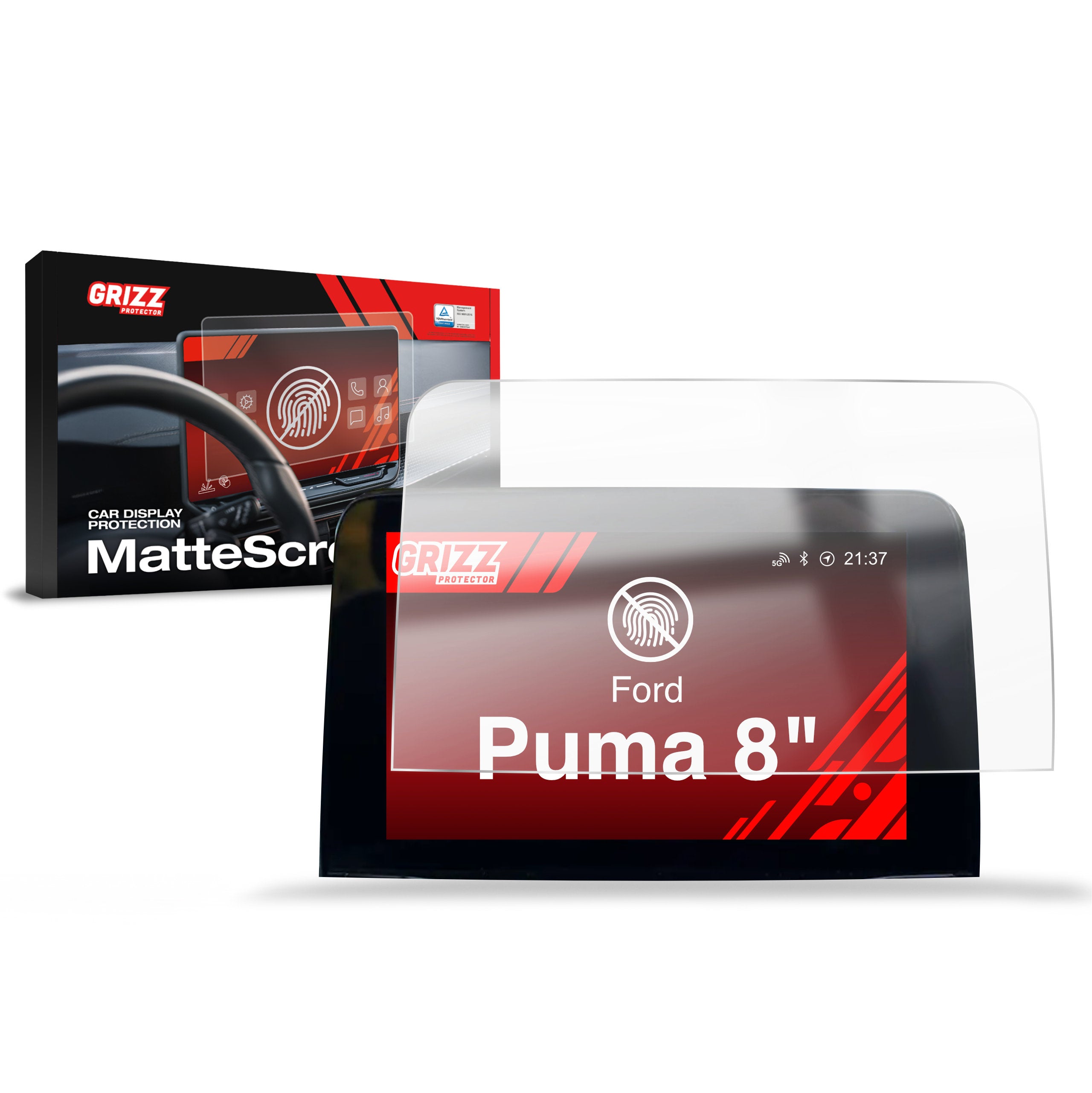 Matte Autodisplayfolie für Ford Puma (2019-2024), Grizz Protector