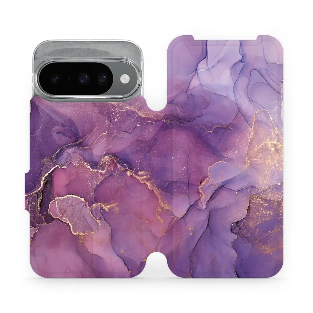 Handyhülle mit klappe für Google Pixel 10, Mobiwear Book, Violett
