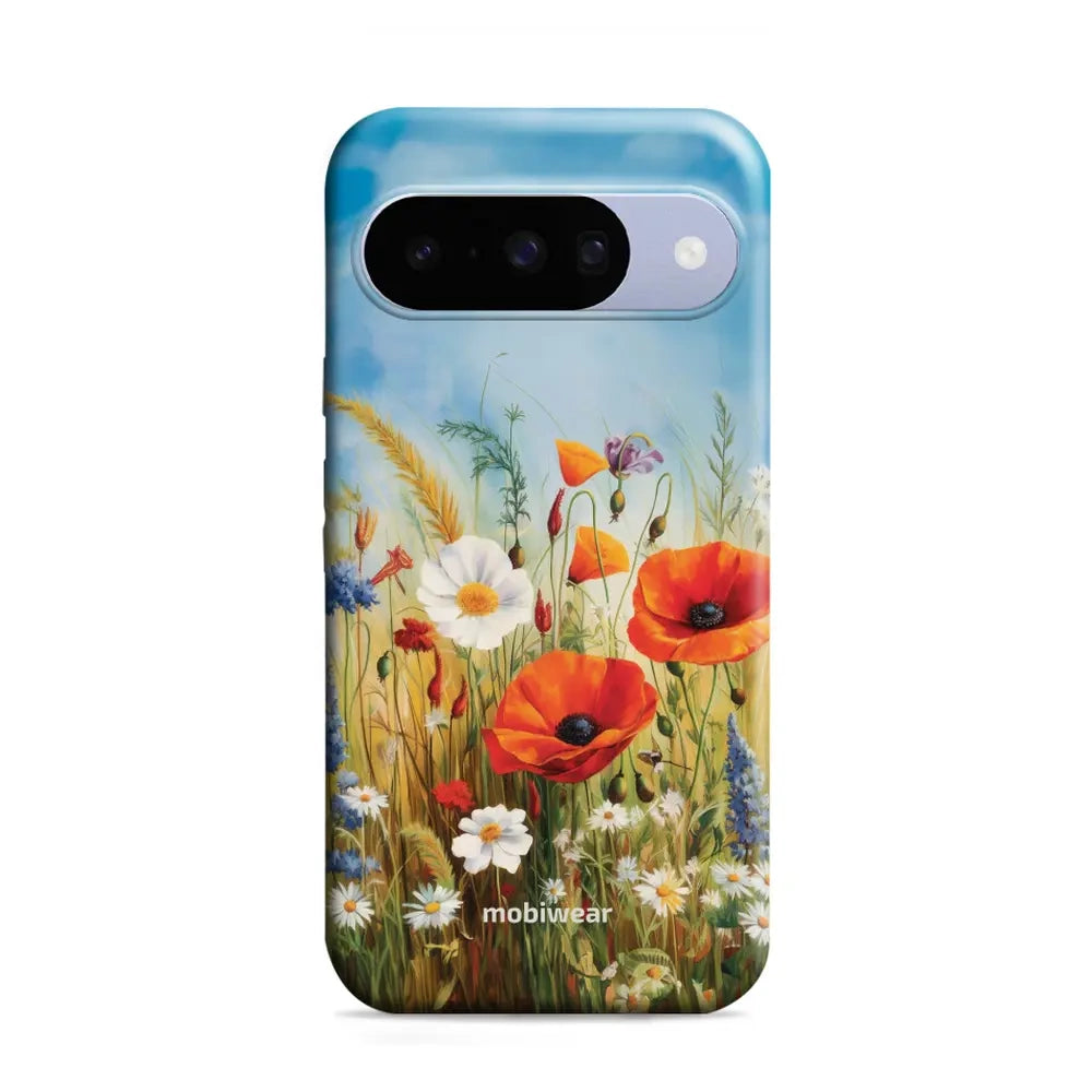 Handyhülle für Google Pixel 10, Mobiwear Elite Pro, Wiesenblumen