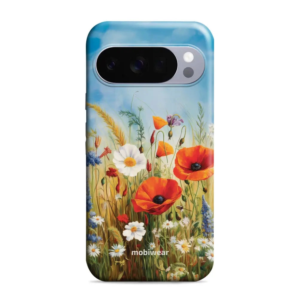 Handyhülle für Google Pixel 10 Pro, Mobiwear Elite Pro, Wiesenblumen