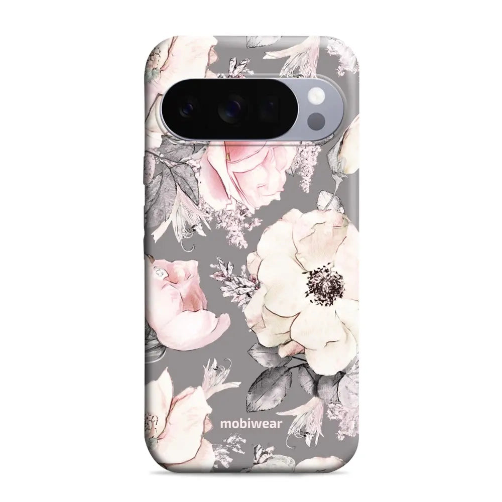 Handyhülle für Google Pixel 10 Pro, Mobiwear Elite Pro, Rosa-Blumig
