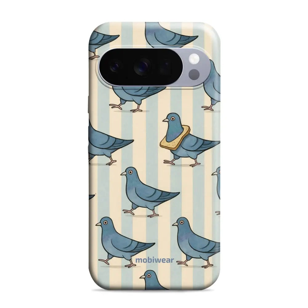 Handyhülle für Pixel 10 Pro, Mobiwear Elite Pro, Blaue Tauben