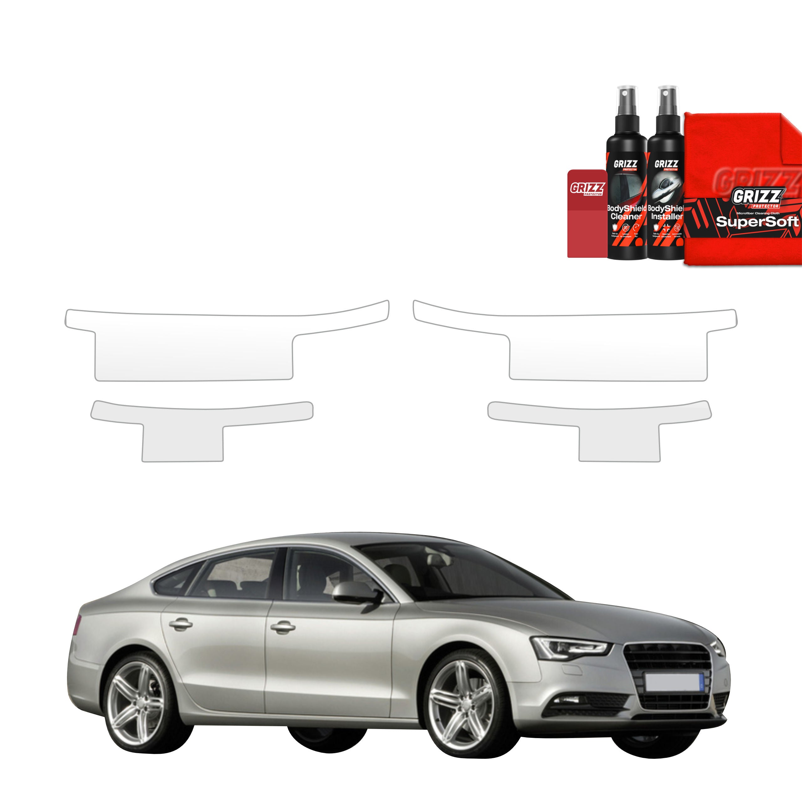 4in1 Schutzfolie Grizz Protector für Schweller - Audi A5 8T SUV 5D (2007-2016)
