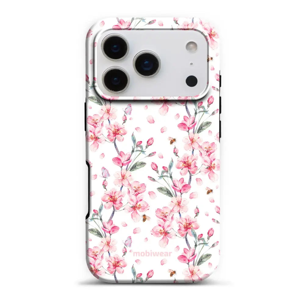 Handyhülle für iPhone 17 Pro, Mobiwear Elite Pro, Japanischer Blumenstrauß