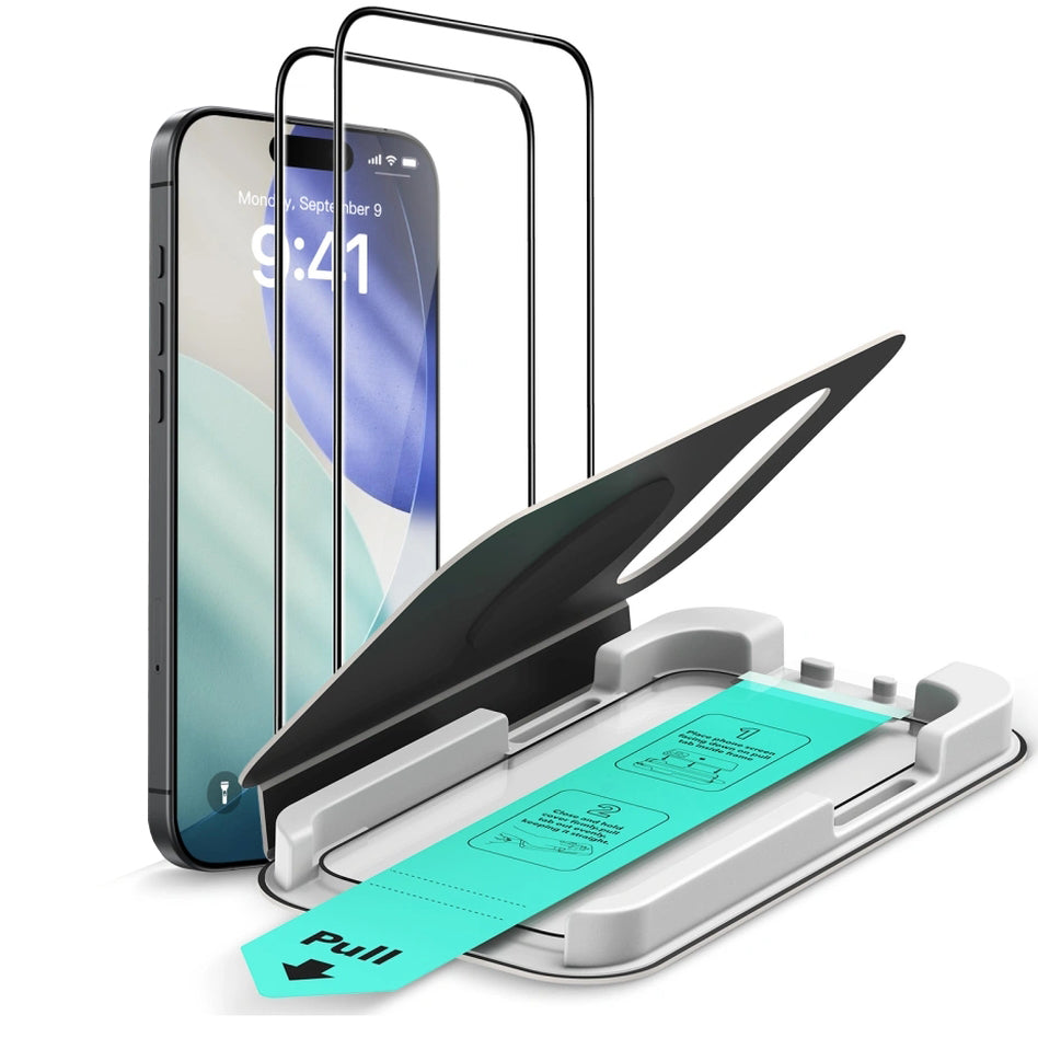 Gehärtetes Glas mit Positionierungsrahmen für iPhone Air, ESR UltraFit Tempered Glass, 2 Stück
