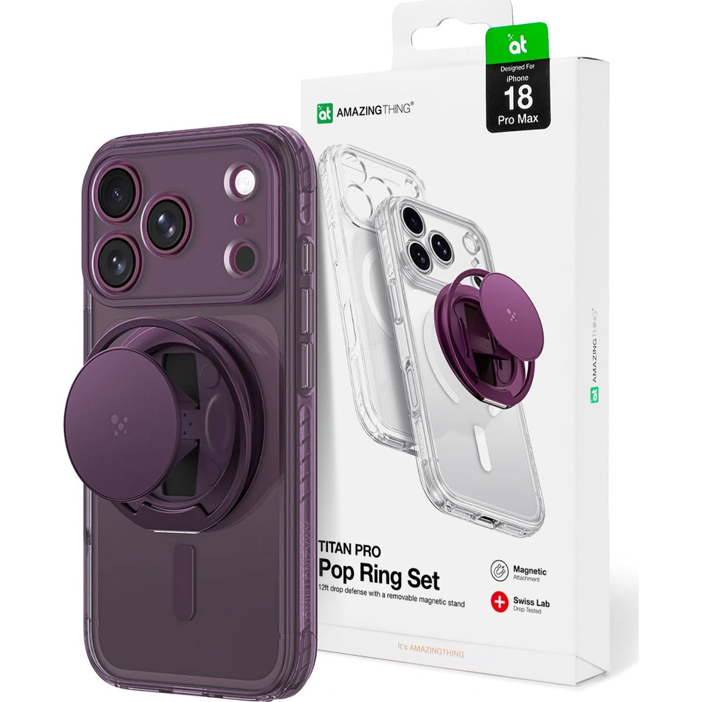 Hülle für iPhone 18 Pro Max AmazingThing Titan Pro Pop Lens, Violett (1/8)