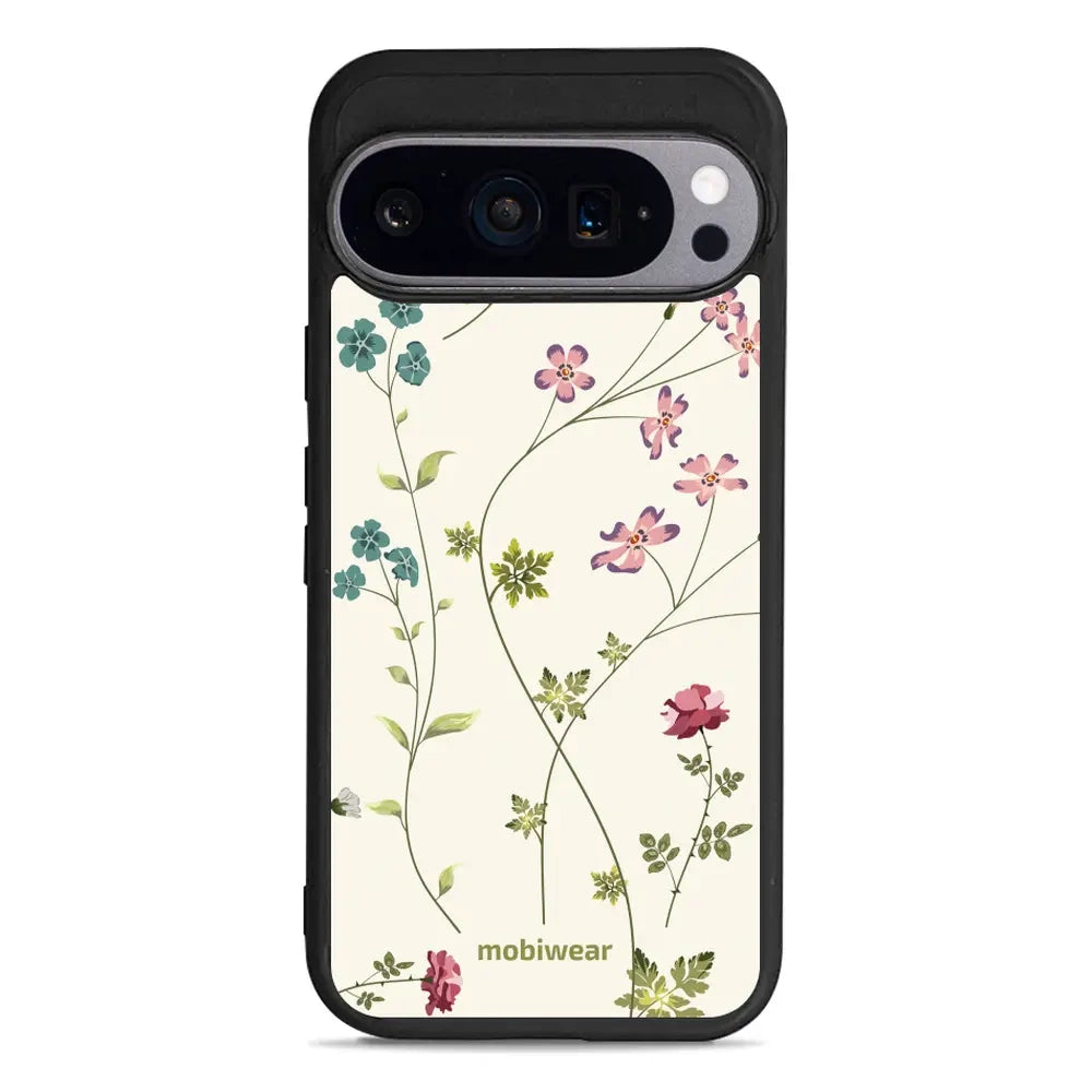 Handyhülle für Google Pixel 9, Mobiwear Glossy Case, Idyllische Blüte