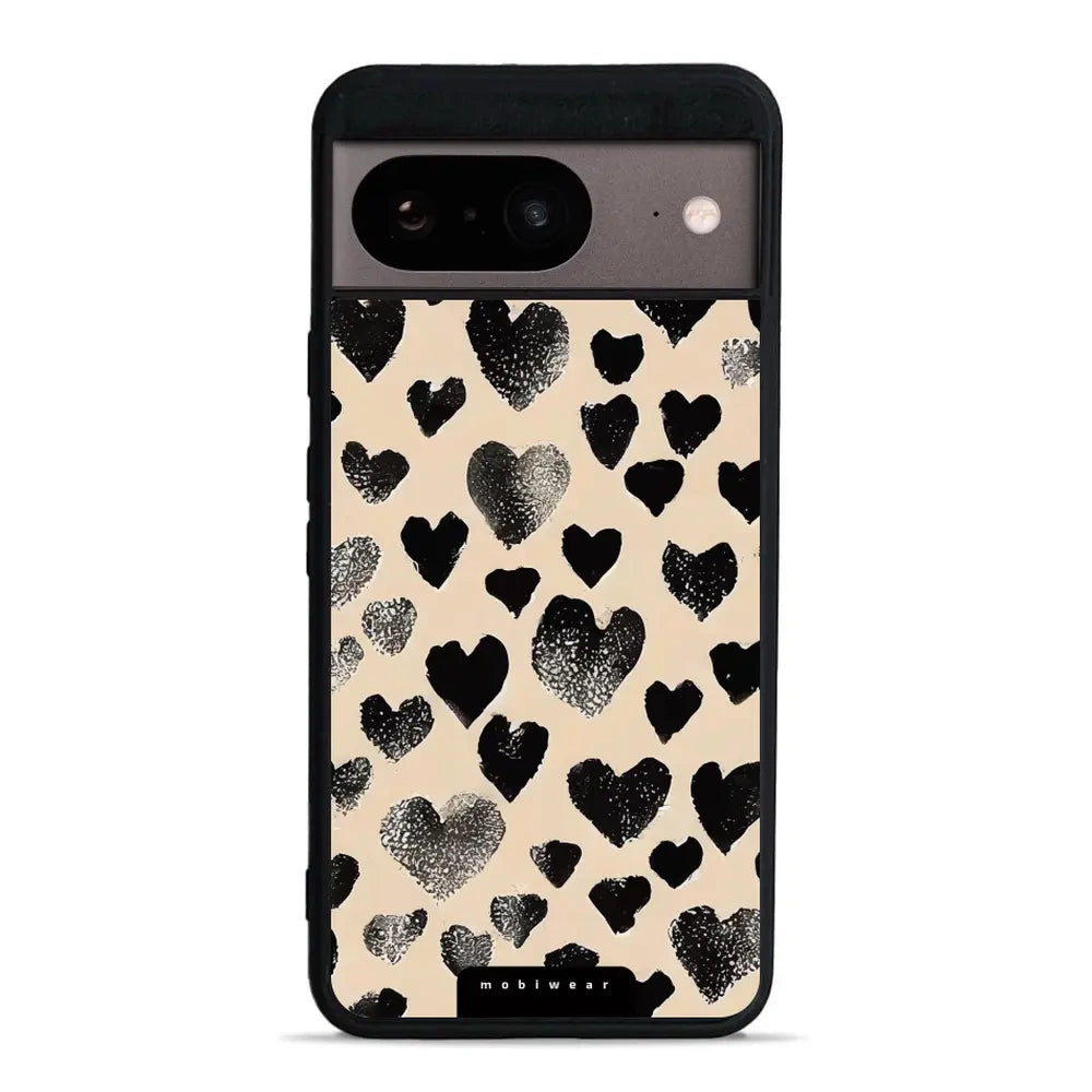 Handyhülle für Google Pixel 8, Mobiwear Glossy Case, Beige Liebe