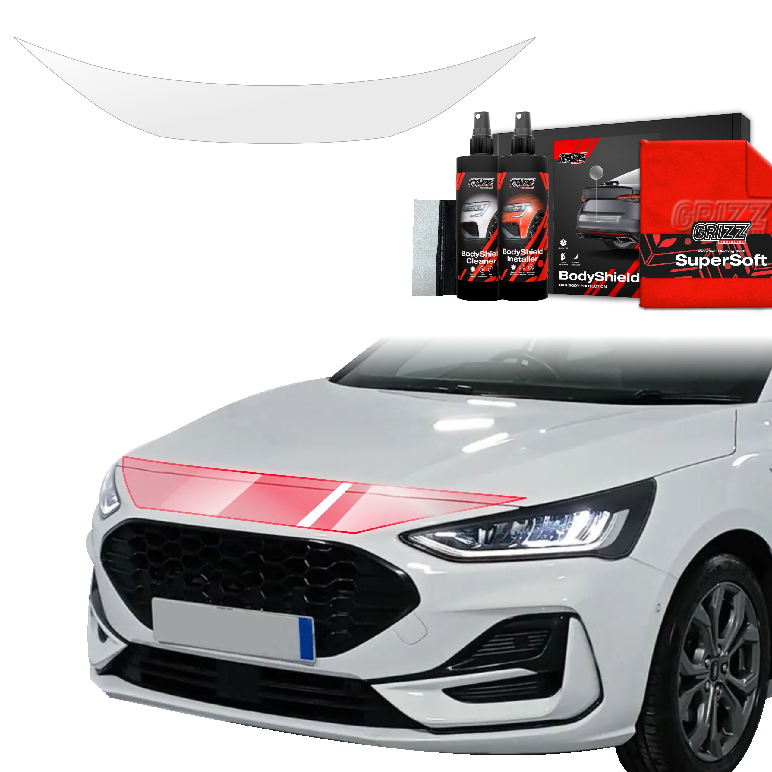 Schutzfolie Grizz Protector für Motorhaube - Ford Focus ST-Line X Hatchback Facelift (2021-2025)