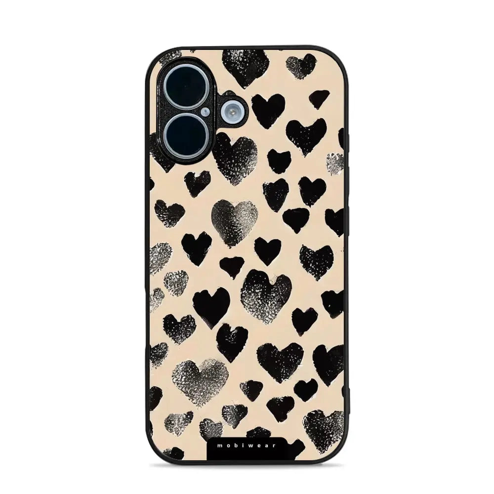 Handyhülle für iPhone 17, Mobiwear Glossy Case, Beige Liebe