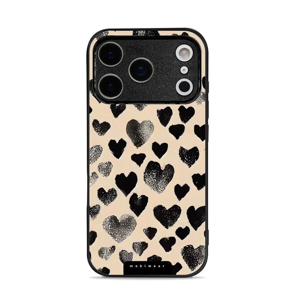 Handyhülle für iPhone 17 Pro, Mobiwear Glossy Case, Beige Liebe
