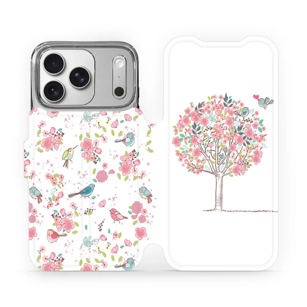 Handyhülle mit klappe für iPhone 17 Pro, Mobiwear Book, Rosa Hain