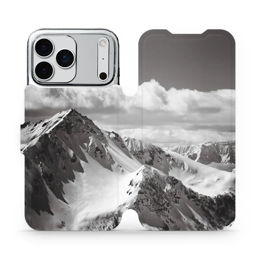 Handyhülle mit klappe für iPhone 17 Pro Max, Mobiwear Book, Berggipfel